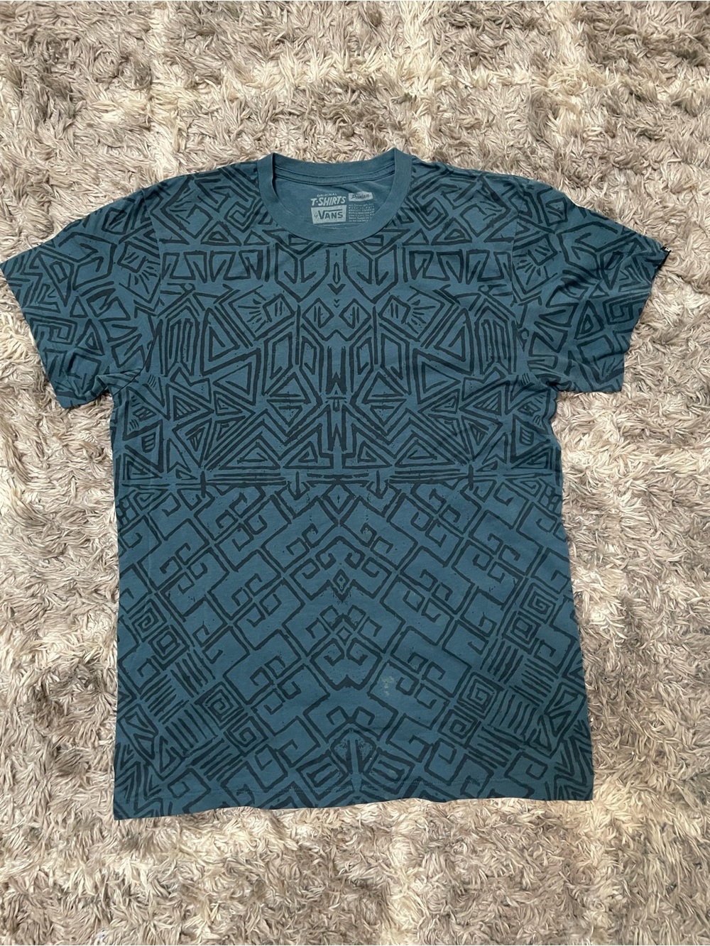 Vans Original T-Shirt Premium Geometric All-Over Print Tee Medium